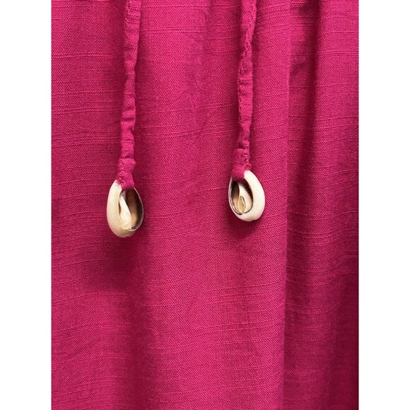 Indah Tahani Drape Neck Strappy Back Fuchsia Flowy Mini Dress Size Large - Picture 6 of 13